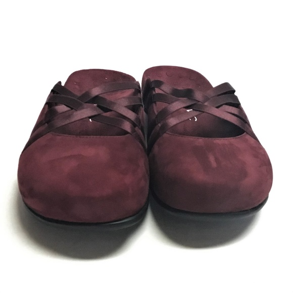 Vionic Rest Claire 8 Ballet Mules Clogs Burgundy - Picture 4 of 8